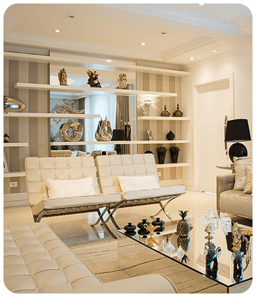 Living room inspection - walls, ceilings, windows